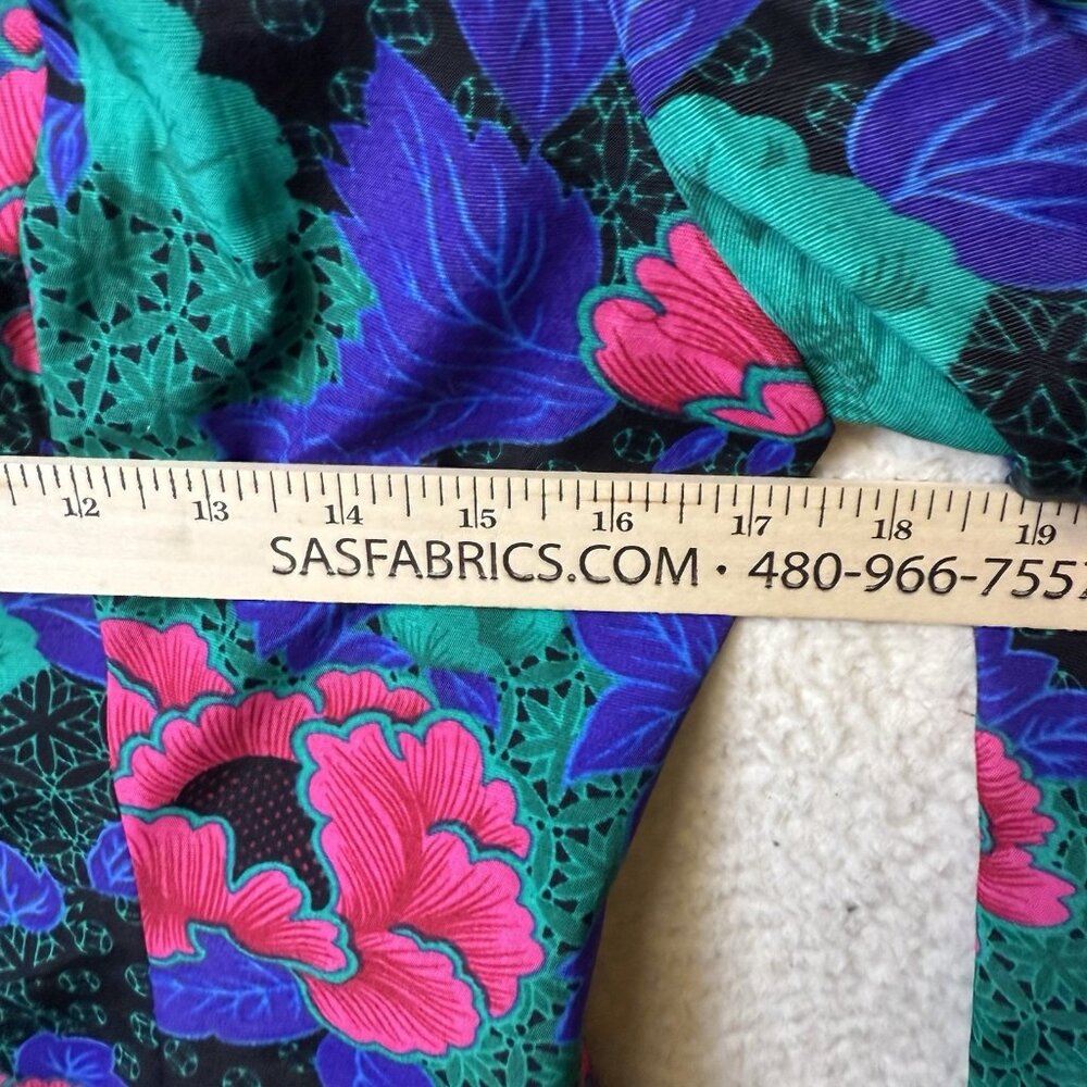 Vintage 1980's Jessica Howard Bold Bright Floral Blazer Women's Size 6 Vibrant - Picture 4 of 7